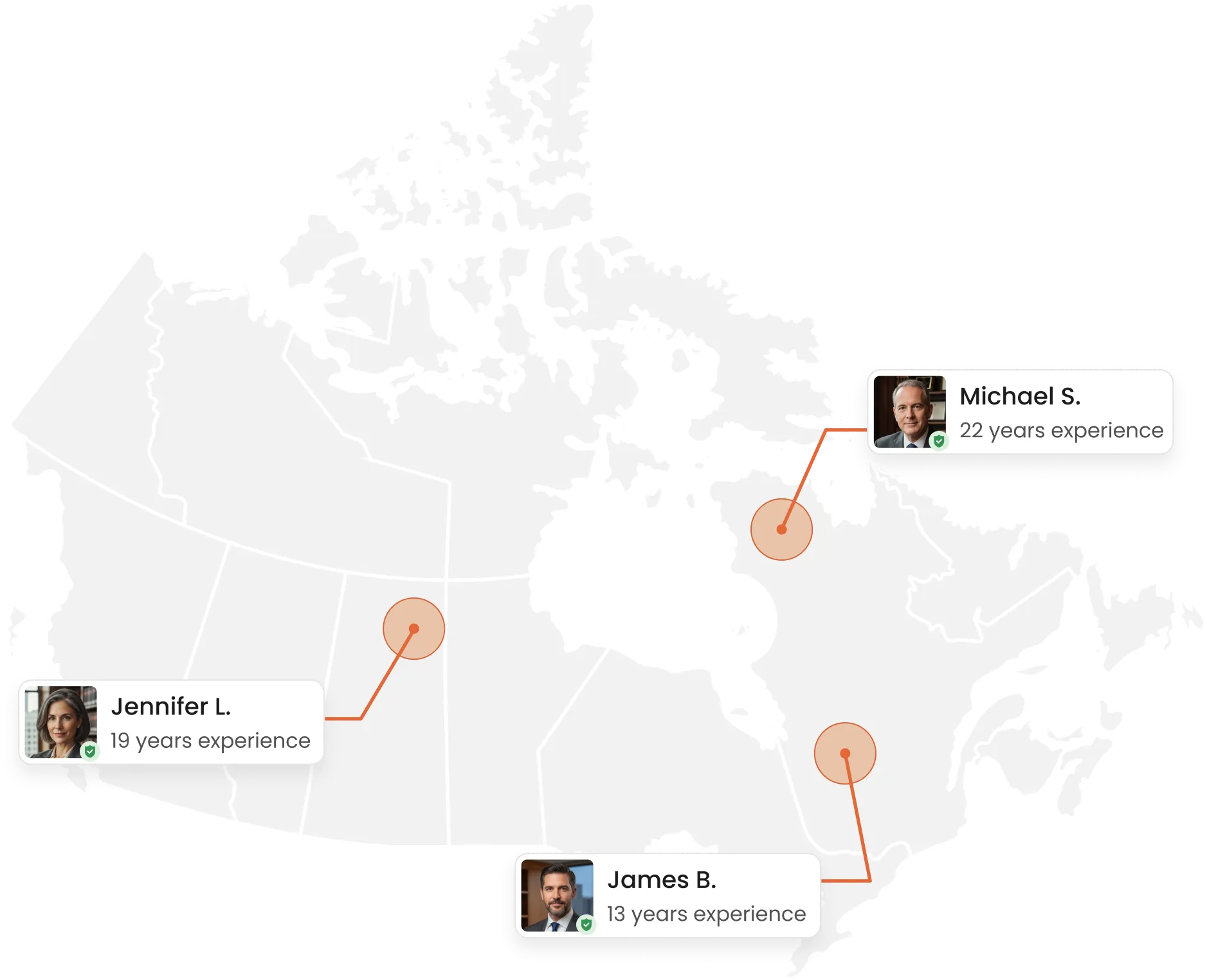 Map showing lawyer coverage